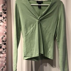 Green long sleeve blouse